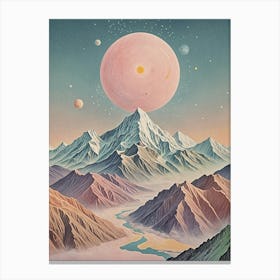 Planetary Mountains Canvas Print