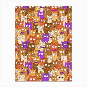 Spooky Crazy Cats 1 Canvas Print