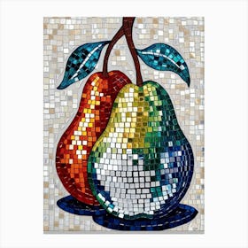 Mosaic Pear Painting 2 Canvas Print