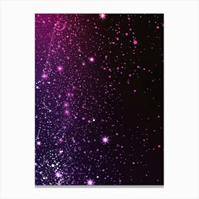 Purple And Pink Starry Sky Canvas Print