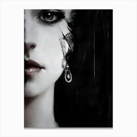 Dark Gothic Beauty Canvas Print