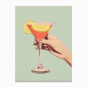 Cocktail Print Canvas Print