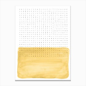 Yellow Polka Dots Canvas Print