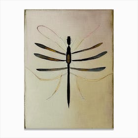 Dragonfly Symbol Abstract Painting Canvas Print