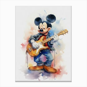 Mickey Mouse Guitar Canvas Print