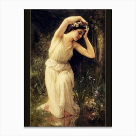 A Nymph in the Forest by Charles Amable Lenoir (1860-1926) HD Remastered | Mythological Classical Pre-Raphaelite Antique Art Canvas Print