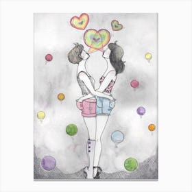 Bubble Love Canvas Print