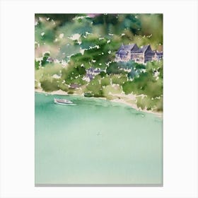 Palau Watercolour Tropical Destination Canvas Print