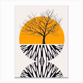 Warming Roots Yellow Canvas Print