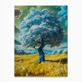 Tree In The Field Canvas Print