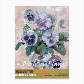 A World Of Flowers, Van Gogh Exhibition Pansies 3 Canvas Print
