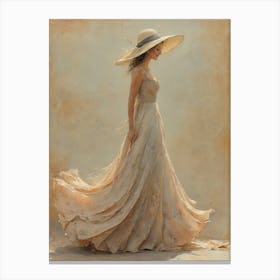 Lady In A Hat 1 Canvas Print