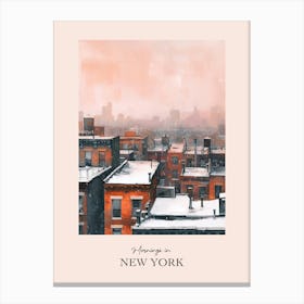 Mornings In New York Rooftops Morning Skyline 2 Canvas Print