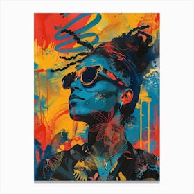 Woman With Sunglasses Canvas Print