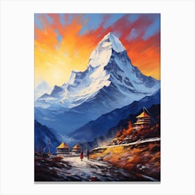 Everest At Sunset Canvas Print