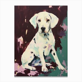 A Pointer Dog Painting, Impressionist 1 Canvas Print