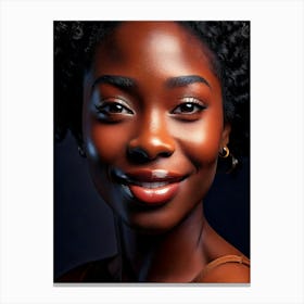 Portrait Of African American Woman Canvas Print