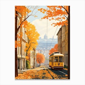 Bern In Autumn Fall Travel Art 3 Canvas Print