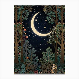 Moon In The Forest 1 Canvas Print