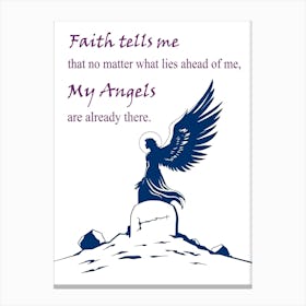 Angel Qoute Illustration 8 Canvas Print