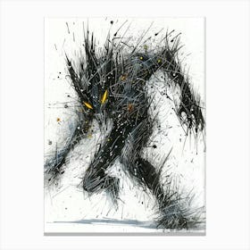 Wolf in form of Human Canvas Print