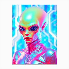 Alien Glossy Portrait-1 Canvas Print