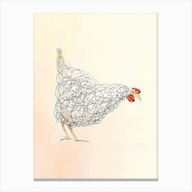 Wire Chicken Canvas Print