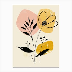 Antalya Flower Market Boho Minimalist Style Canvas Print