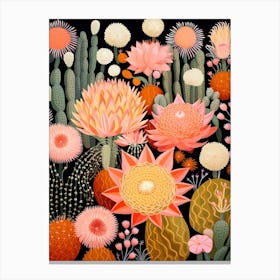 Pink Cactus Canvas Print