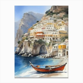 Summer In Positano Painting (28) 1 Canvas Print