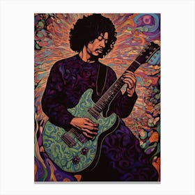 Jimi Hendrix Vintage Psycedellic 15 Canvas Print