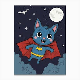 Batman Cat Canvas Print