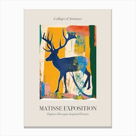 Deer 2 Matisse Inspired Exposition Animals Poster Canvas Print