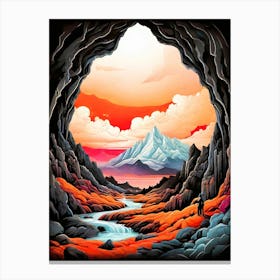 Cave In The Mountains Canvas Print