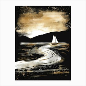 Sailboat On The Water Canvas Print