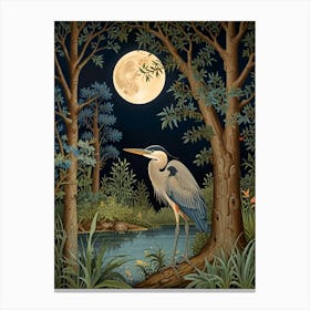 William Morris Blue Heron 1 Canvas Print