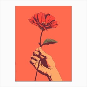 Flower In Hand Canvas Print