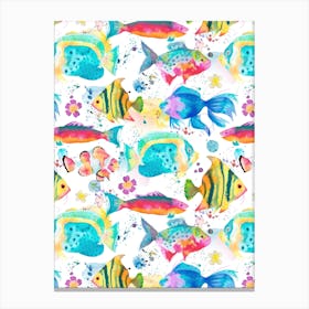 Marine Fishes Watercolour Canvas Print
