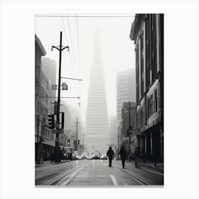 San Francisco, Black And White Analogue Photograph 1 Canvas Print