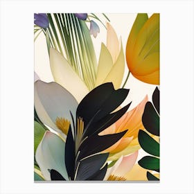 Abstract Tropical Leaves Canvas Print