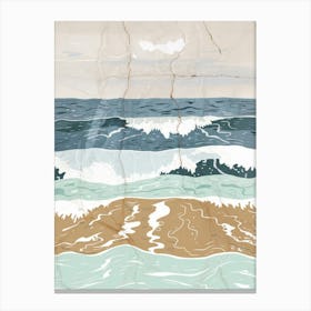 Seascape With Waves Canvas Print