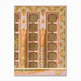 Arabic Interior Lithograph Plate No, 59, Emile Prisses D’Avennes, La Decoration Arabe Canvas Print