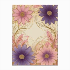 Purple And Pink Flowers Canvas Print