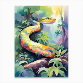 Snake In The Jungle Canvas Print