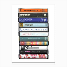 Madonna - Albums - Cassette Print Canvas Print