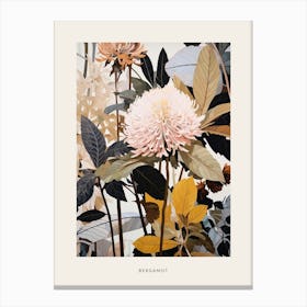 Flower Illustration Bergamot 1 Poster Canvas Print