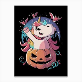 Spooky Unicorn Canvas Print