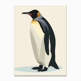 Emperor Penguin Livingston Island Minimalist Illustration 4 Canvas Print