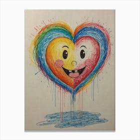 Rainbow Heart 12 Canvas Print