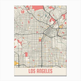 Los Angeles Map Poster Canvas Print